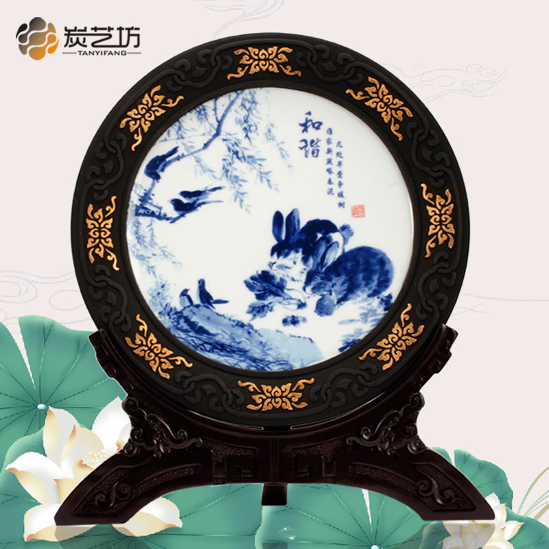 优选新中式家居装饰玄关摆件送朋友客户乔迁礼物开业Y商务会议文