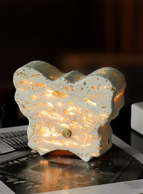 优选欧式轻奢白洞摆件灯设v计师复古样板房客厅床头装饰摆件氛围