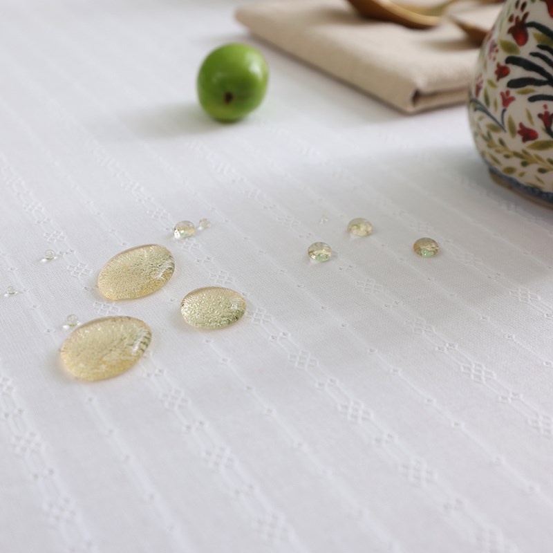 优选白色蕾丝防水餐桌布欧式ins复古轻奢风圆R桌布茶几套罩高级感