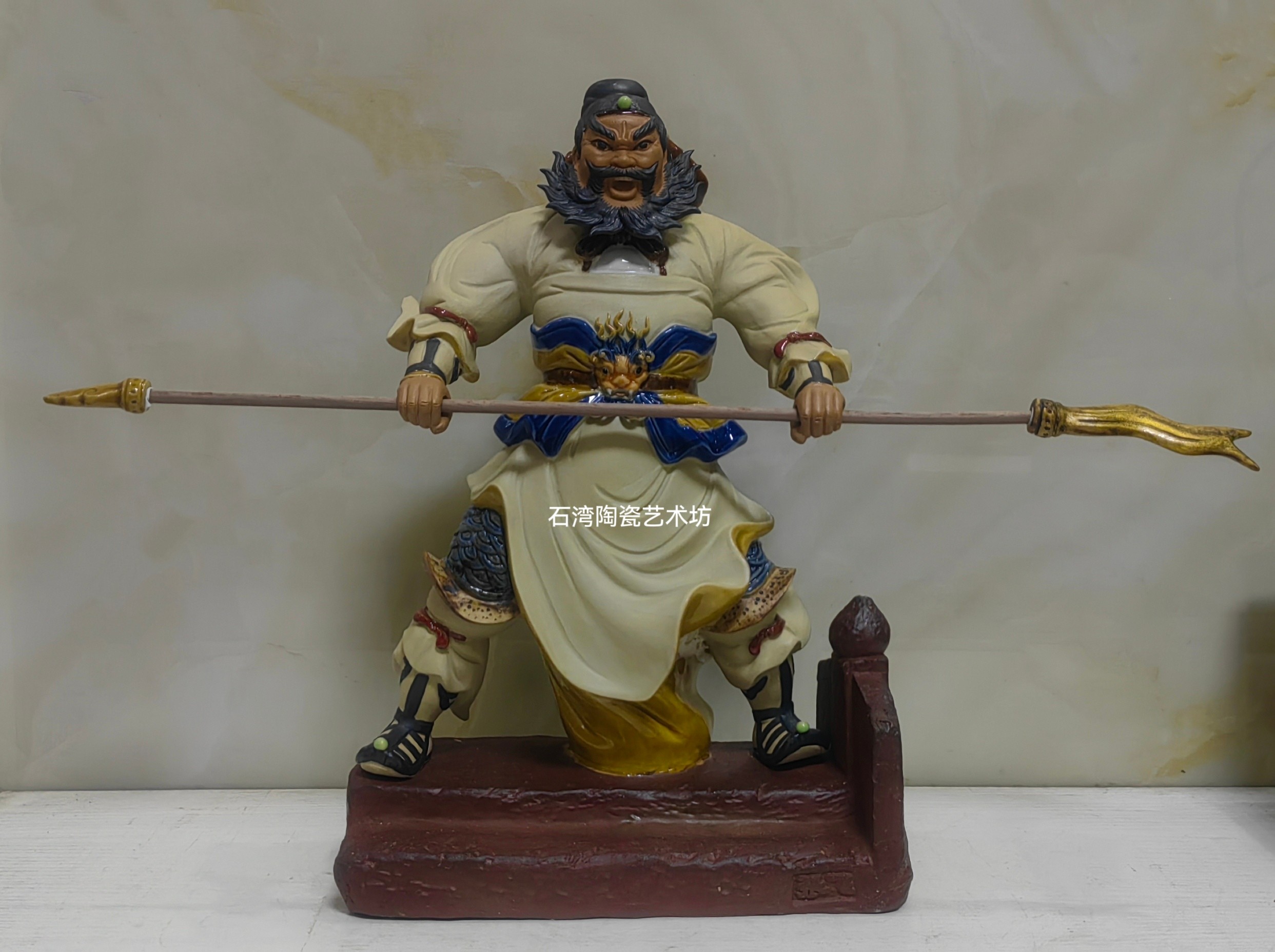 陶瓷武将张飞三国志镇宅手工摆件