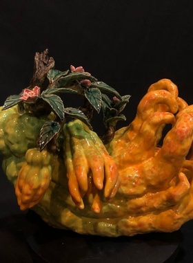 石湾公仔陶瓷佛手瓜家居招财摆件