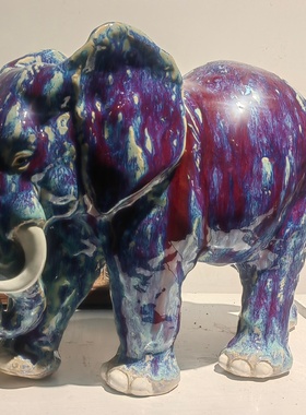 陶瓷仿真大象非遗手工品