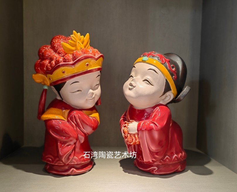 陶瓷婚礼摆件新娘新郎人物纪念品