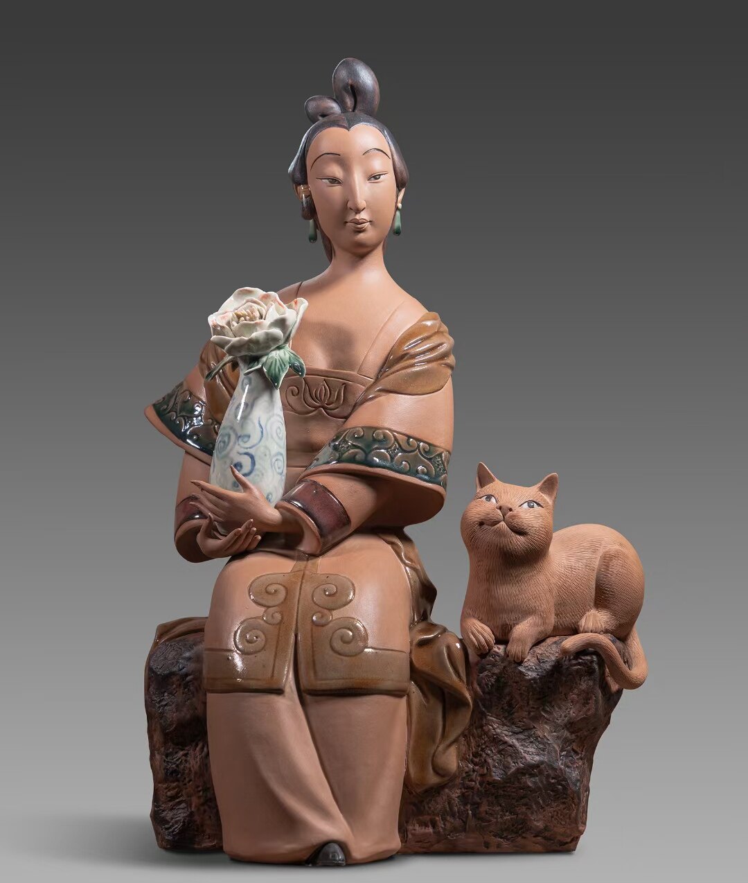 陶瓷仕女美女古代宫女手工摆件