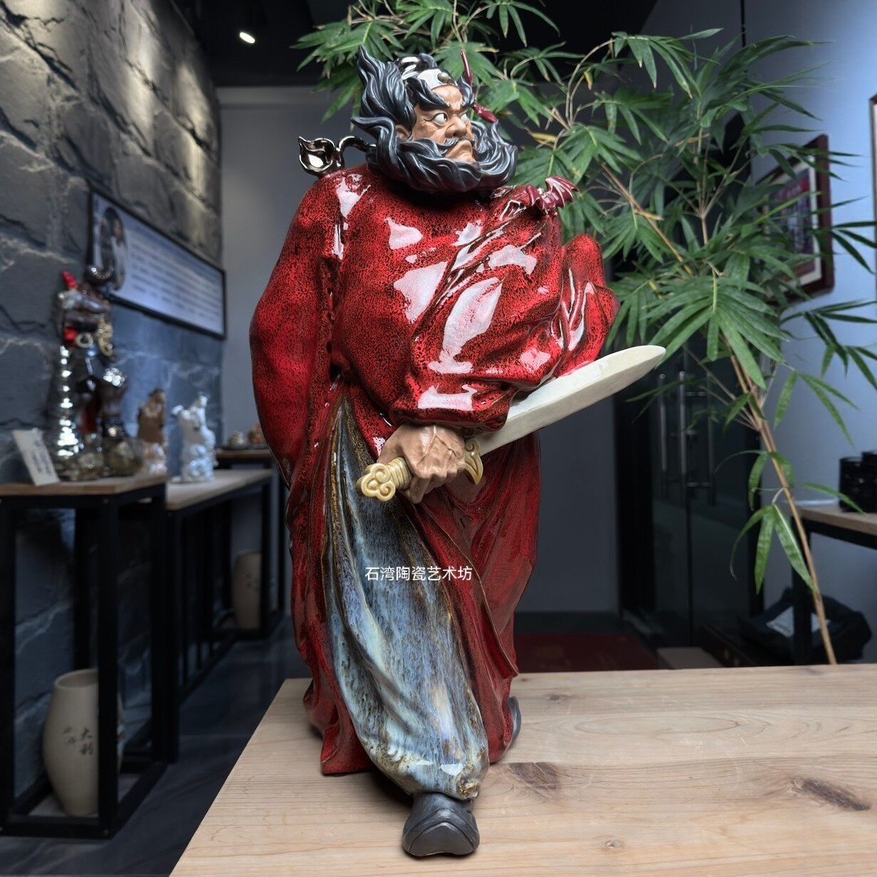 陶瓷钟馗天师赐福招财镇宅摆件