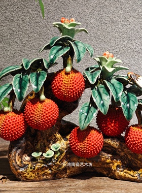 公仔水果礼品仿真荔枝石湾陶瓷