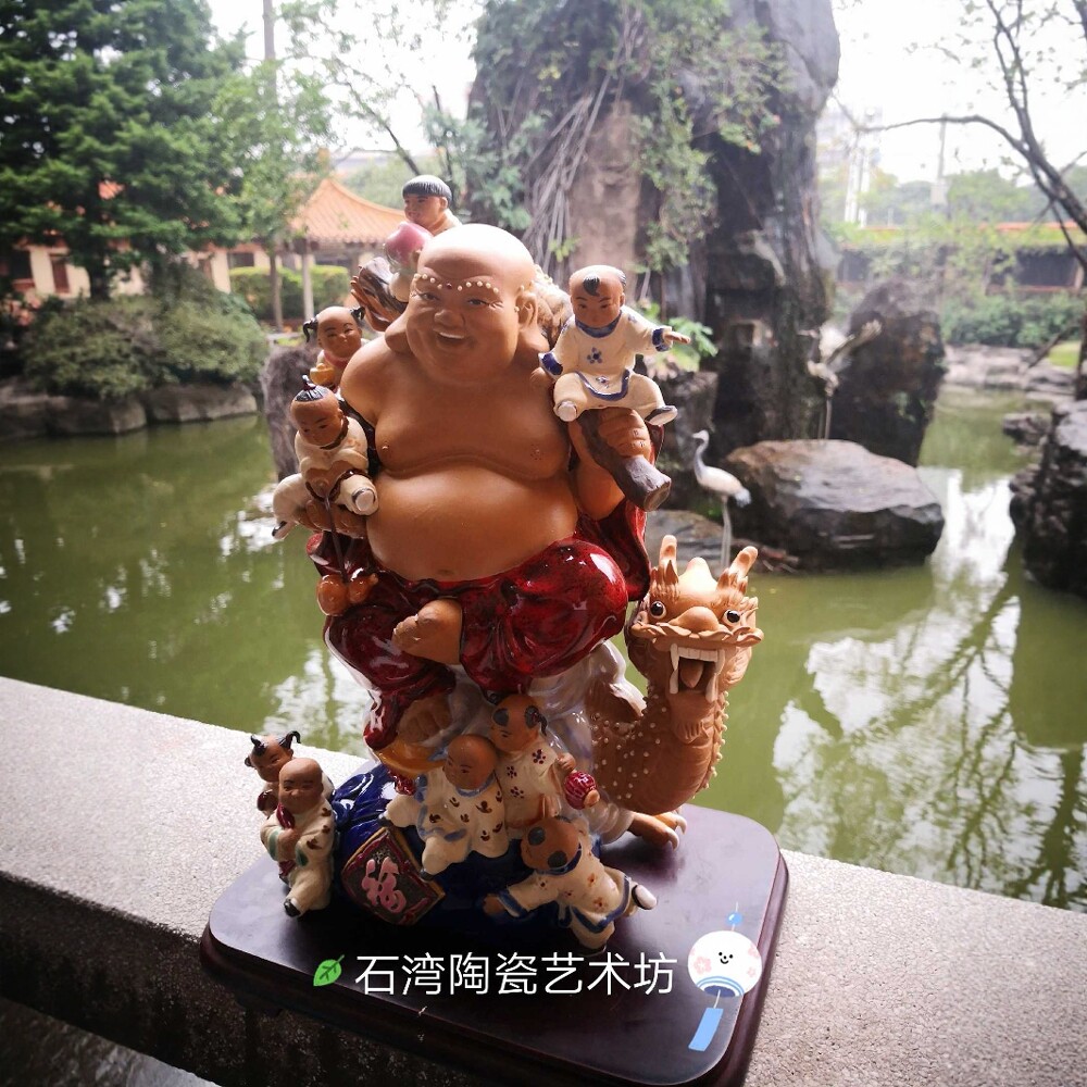 公仔摆件门厅酒柜石湾陶瓷