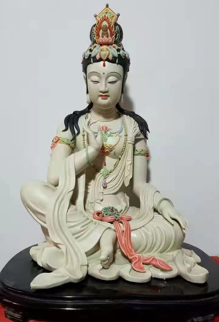 陶瓷观音菩萨手工摆件