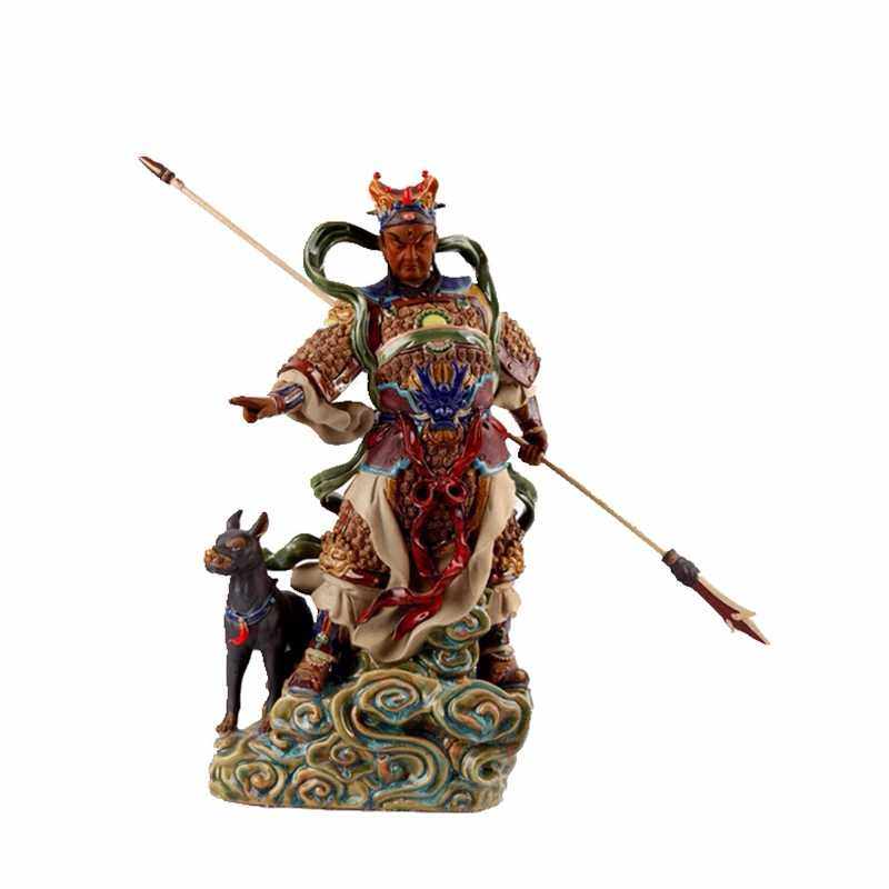 公仔杨戬二郎神家居客厅石湾陶瓷