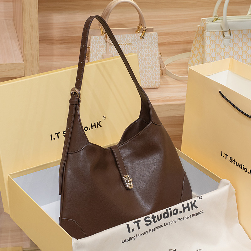 路易CITEX LV官方旗舰店香港真皮腋下包包女2025新款秋冬大容量托