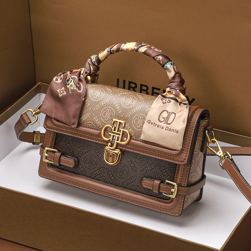 CITEX LV官方旗舰店女士斜挎包包女2025新款名牌小方包手提包真皮