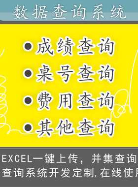 在线二维码扫码成绩桌号工资分数证书查询系统报告定制开发小程序