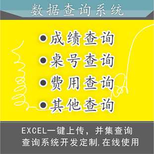 在线二维码扫码成绩桌号工资分数证书查询系统报告定制开发小程序