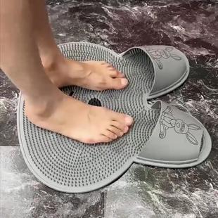 搓脚垫浴室洗脚去死皮神器卫生间懒人足底按摩硅胶脚垫通经络垫子