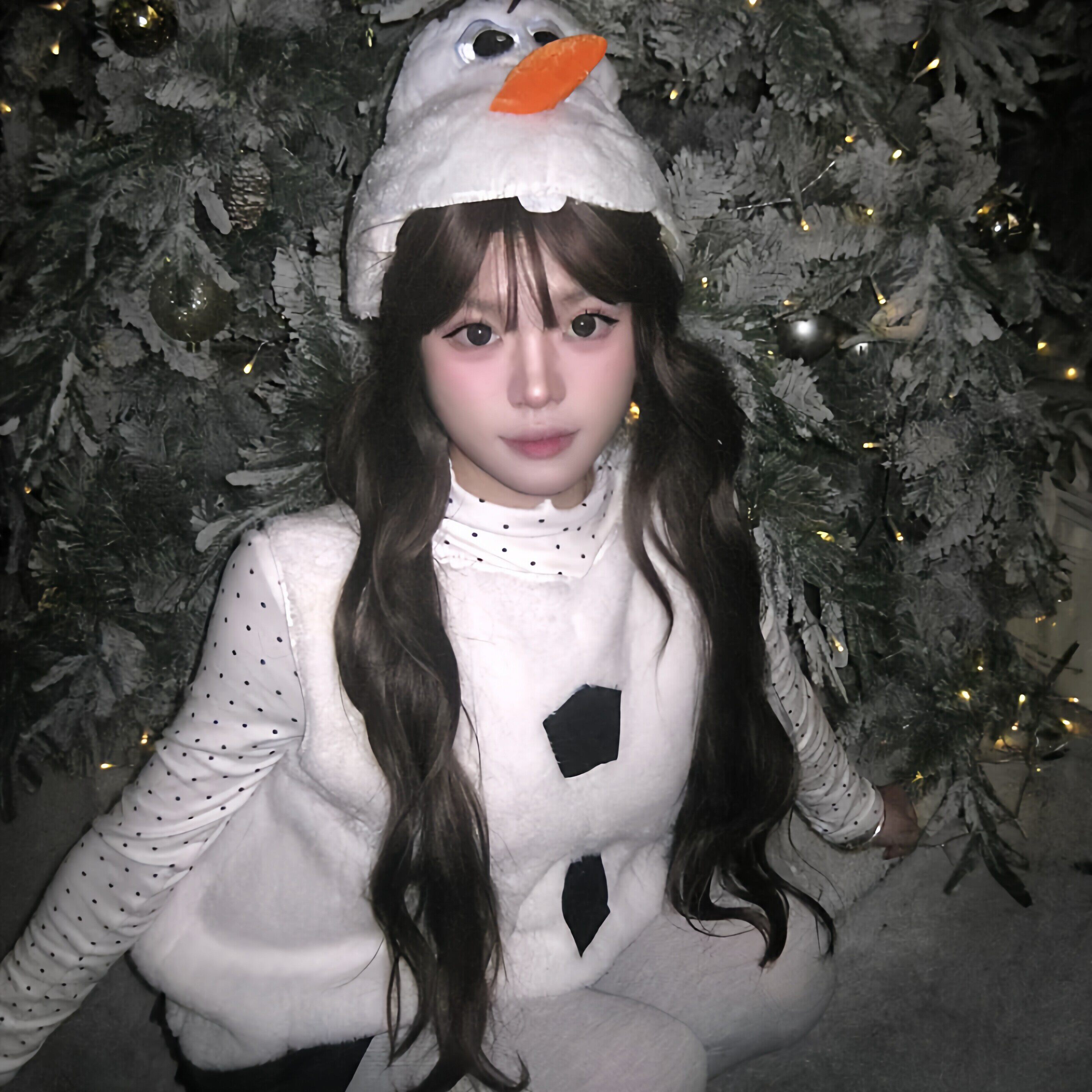 雪人雪宝服装圣诞节cos服饰女生成人玩偶服演出衣服装饰拍照道具