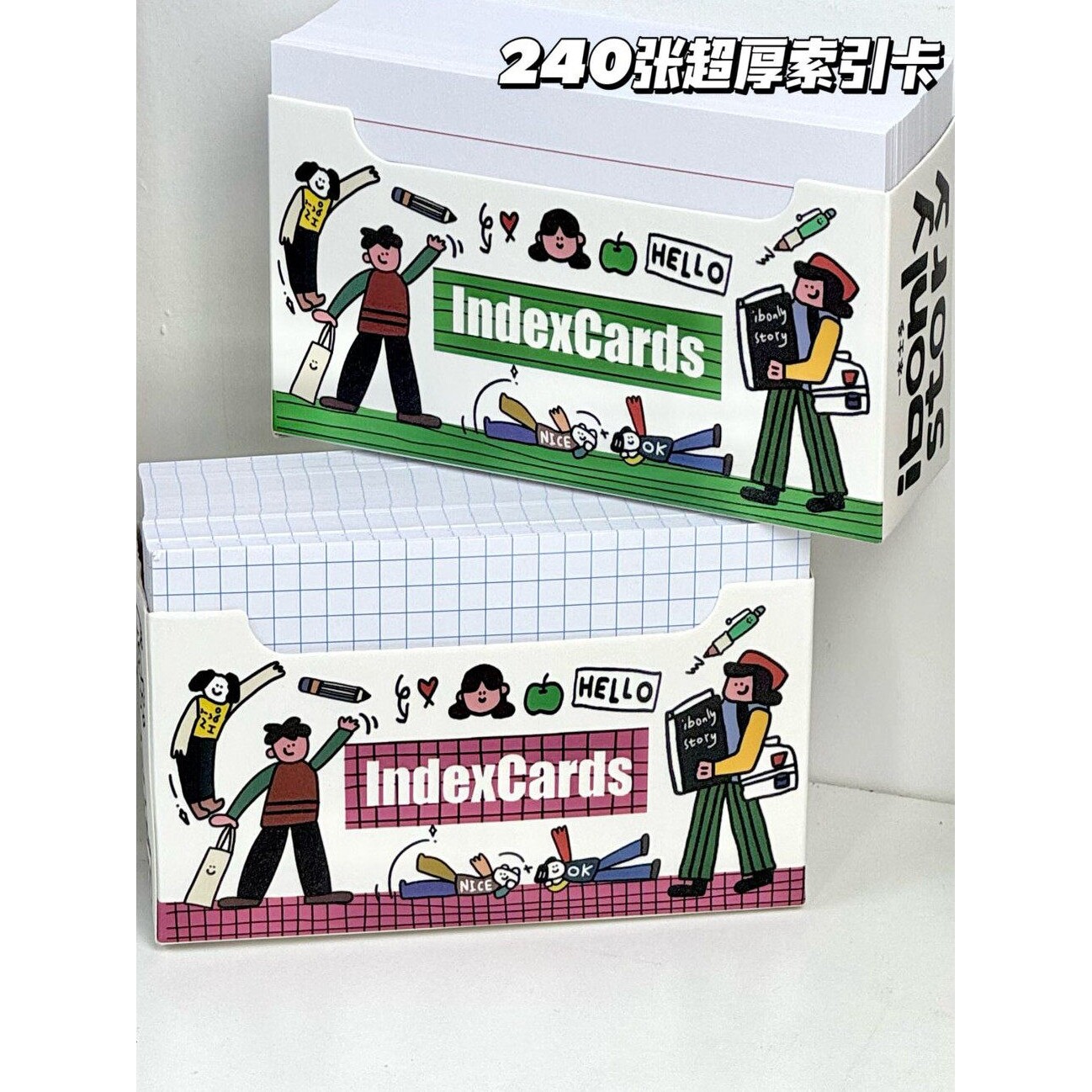 ins风小众索引卡学生考研单词todo便签卡片单词记忆卡片横线方格