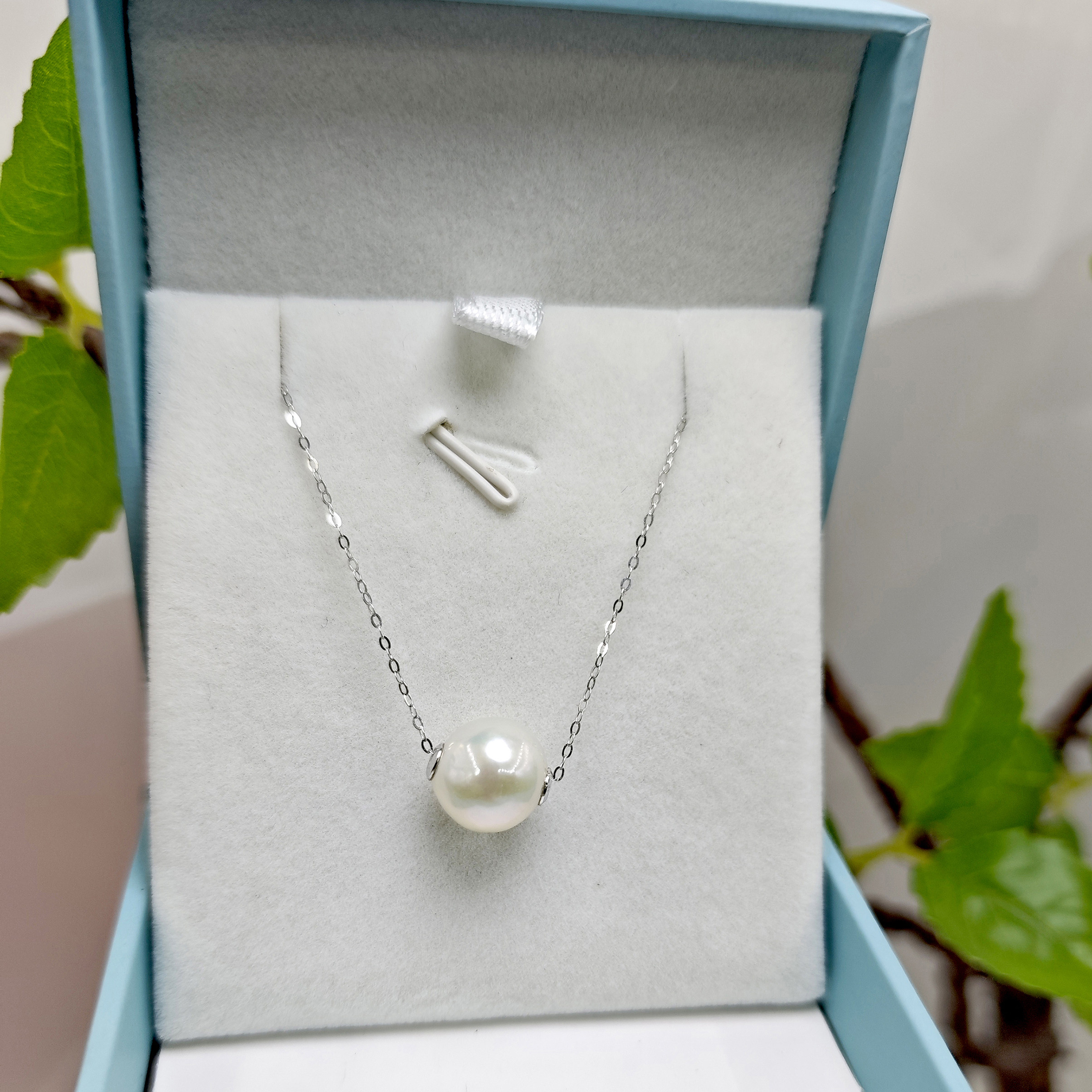 简约气质珍珠项链女S925银单珠吊坠锁骨链高品质颈饰,珠宝/钻石/翡翠,颈饰,淘宝优惠券,粉丝福利购,淘宝优惠卷