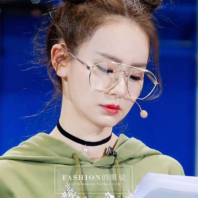 2018新款防辐射平光眼镜戚薇黄子韬明星同款眼镜框大框近视眼镜女