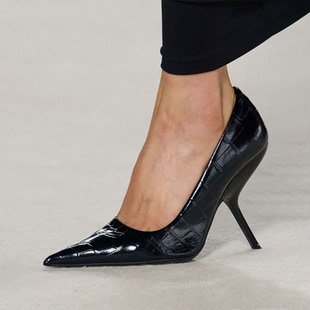 欧美外贸异形跟单鞋尖头细跟高跟鞋时尚走秀44大码时装鞋女凉拖鞋