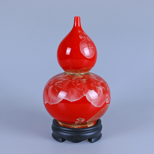 德化新款山水朋友白陶瓷工艺礼品葫芦家居摆件商务客厅送礼结晶釉