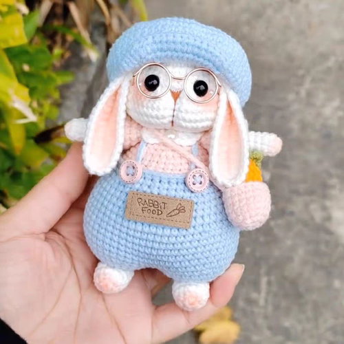 手工编织DIY材料包可爱糖糖兔车挂包挂件蝴蝶结毛线礼物送闺蜜