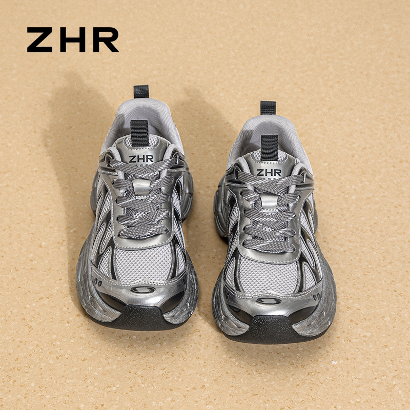 银色老爹鞋2025秋季新款