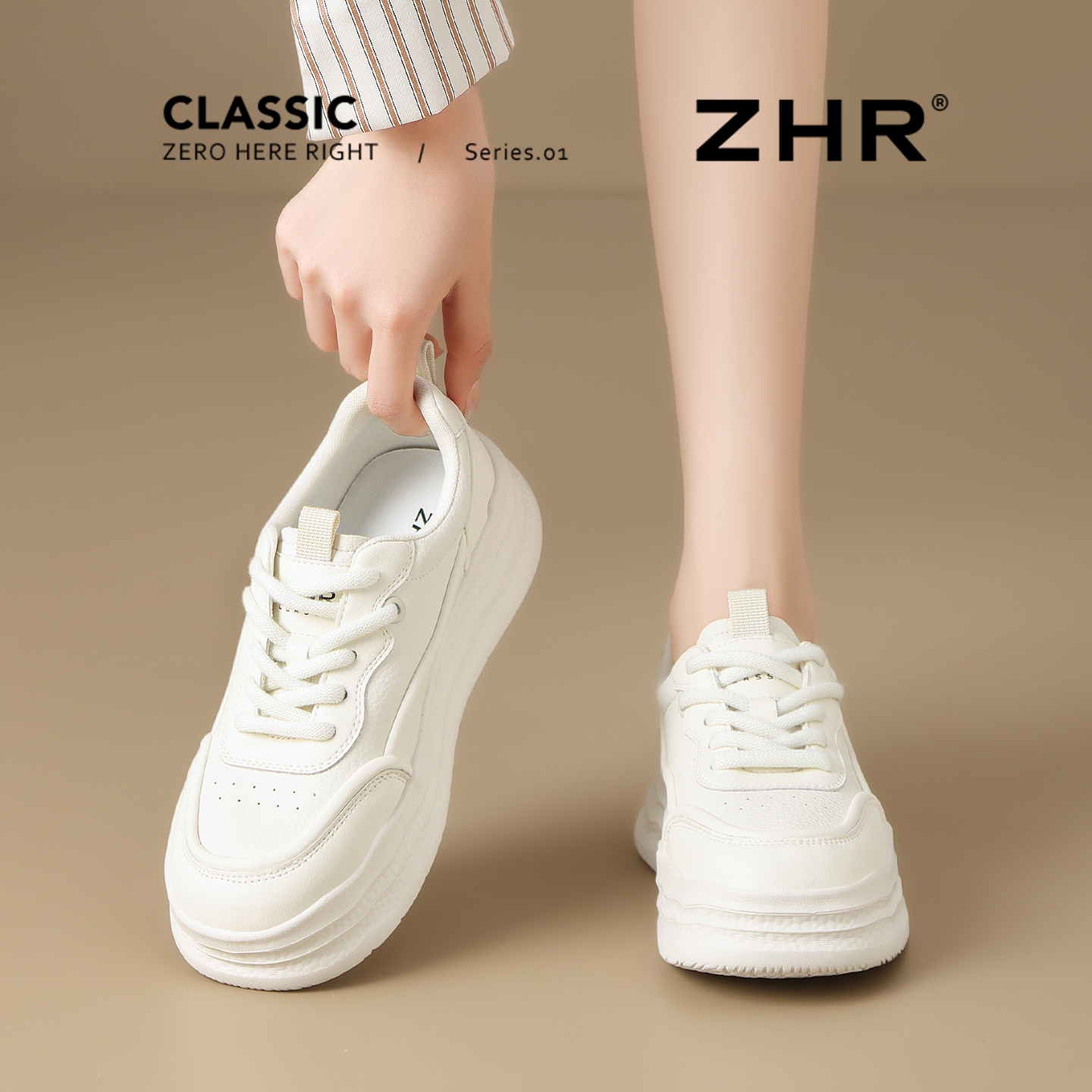 厚底小白鞋轻便软底休闲百搭