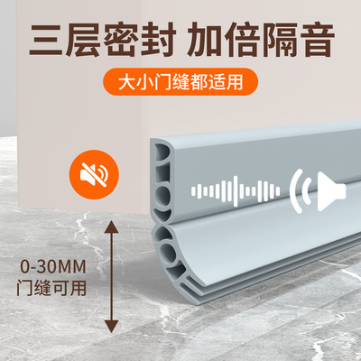门缝门底密封胶条防漏风室内门底边长条卧室木门房间门防蟑螂挡板