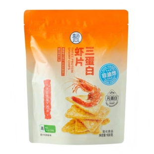 盒马三蛋白虾片108g袋装 非油炸鲜虾味口感鲜香酥脆不油腻休闲零食