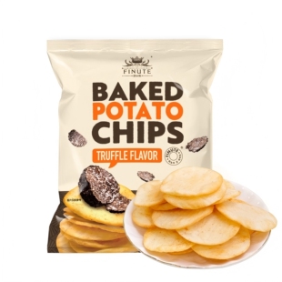 盒马FINUTE黑松露味烤薯片108g非油炸韩国进口办公室休闲小吃零食