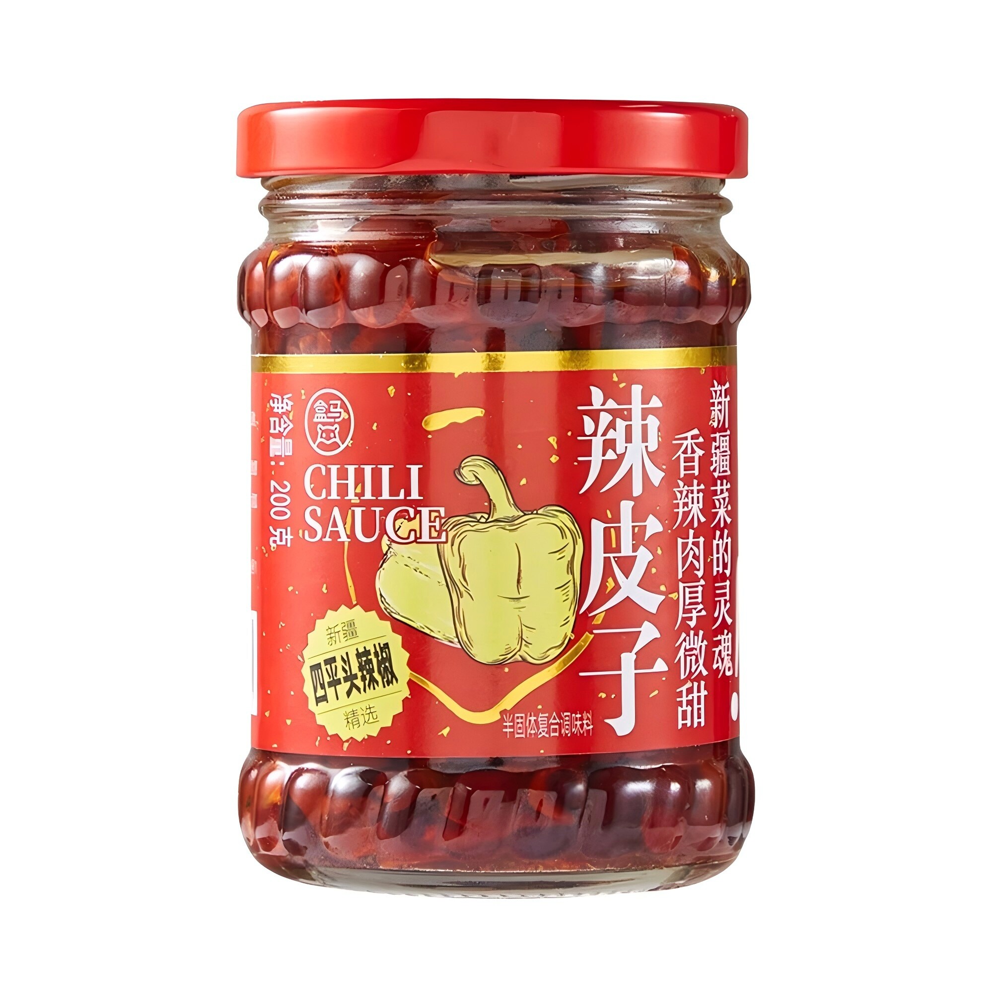 盒马新疆辣皮子200g瓶装精选四平头辣地道新疆味香辣肉厚微甜调料