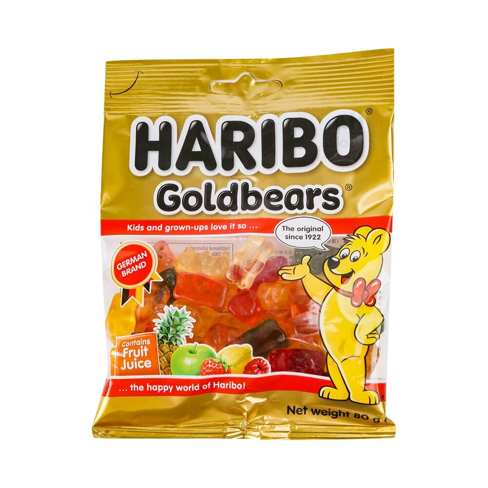 盒马代购 哈瑞宝金熊橡皮糖混合水果味80g qq糖软糖儿童糖果零食
