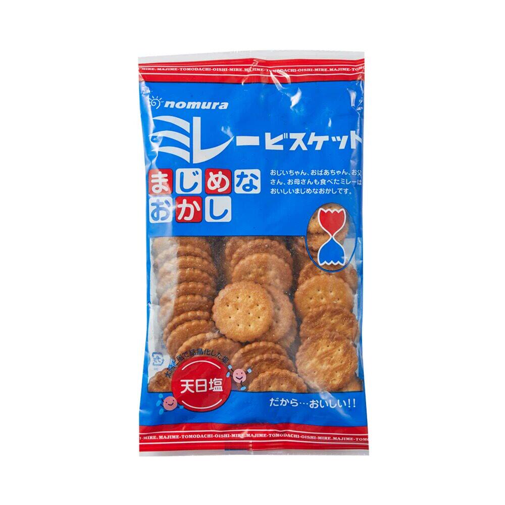 盒马代购野村天日海盐小圆饼120g小圆饼干网红零食海盐味日本进口
