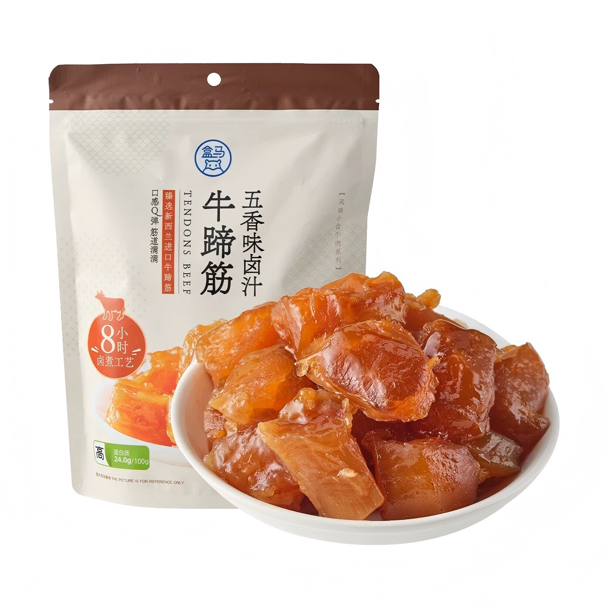 盒马代购五香卤汁牛蹄筋180g袋装即食劲道爽口五香味休闲小吃零食