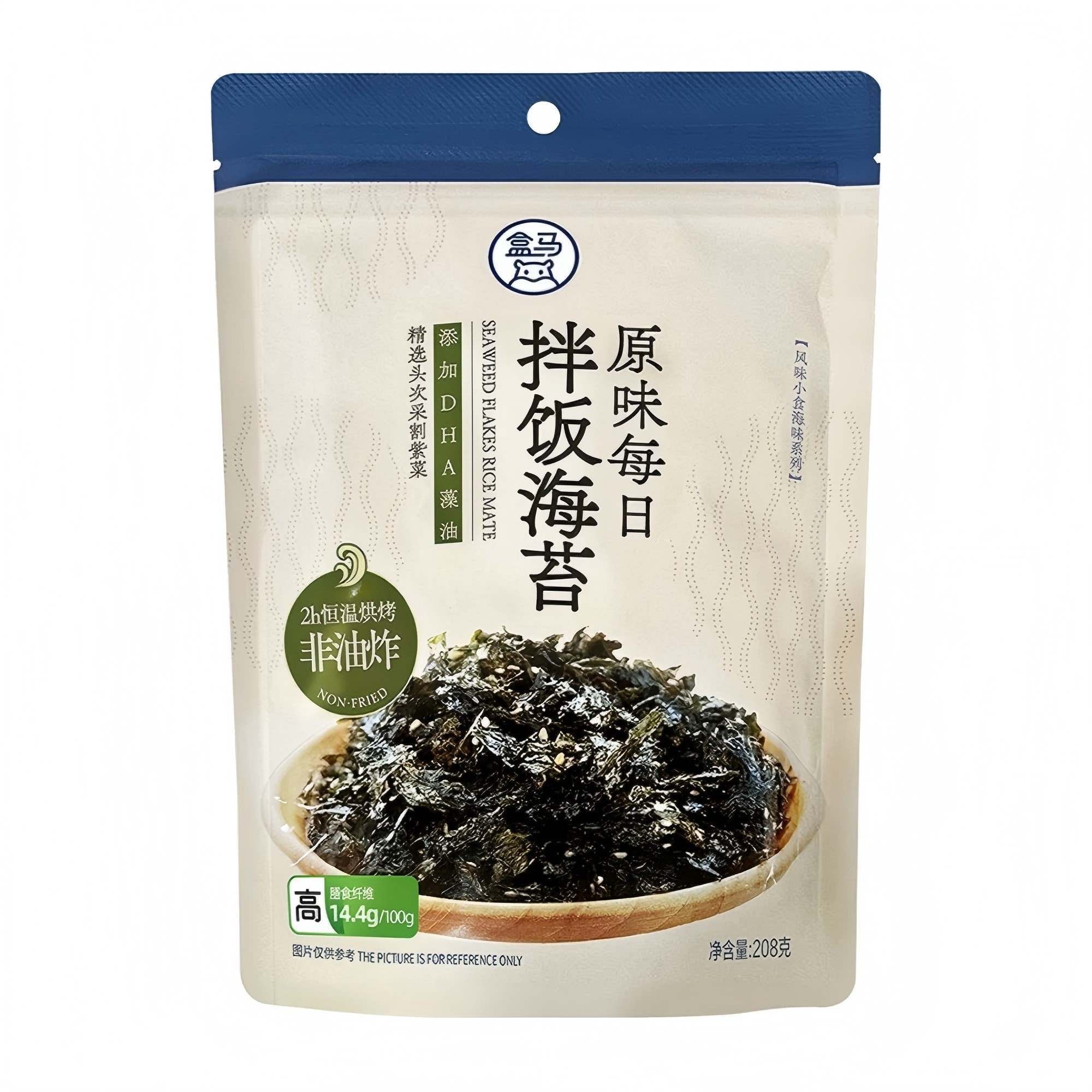 盒马每日拌饭海苔原味208g袋装鲜香美味下饭头水紫菜嫩滑爽口辅料,零食/坚果/特产,海苔系列,淘宝优惠券,粉丝福利购,淘宝优惠卷