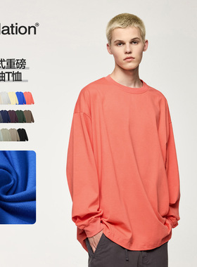 【PTECREW】305Gfog色系长袖T恤纯色重磅oversize上衣