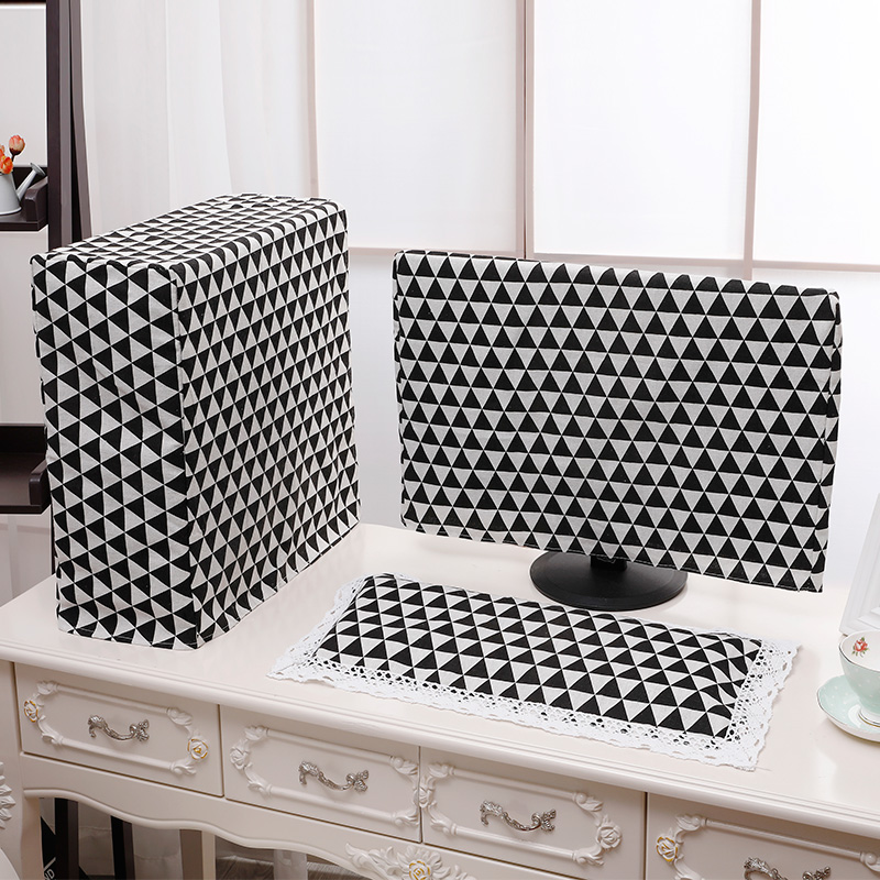 全包电脑防尘罩全包液晶显示器盖布防尘田园台式电脑罩主机罩定制