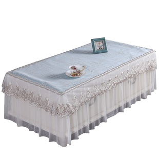 茶几套罩长方形客厅北欧风防尘蕾丝桌布防滑全包茶机布垫电视柜罩