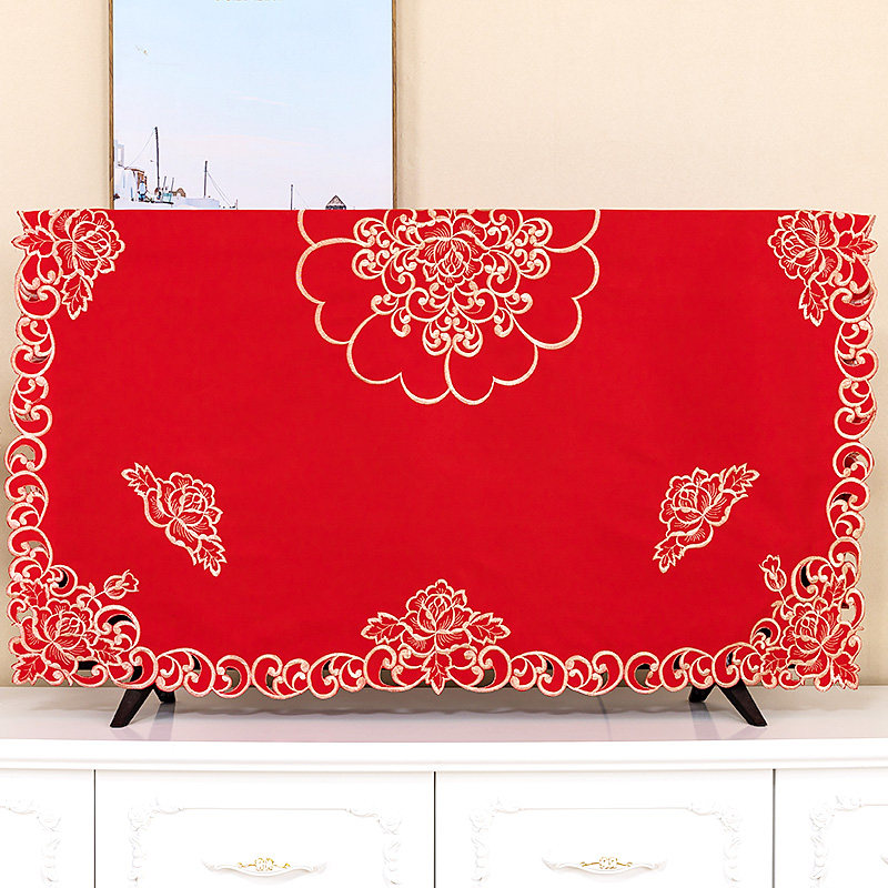 电视机罩布艺欧式液晶电视防尘罩欧式喜庆万能盖巾家电电器盖布罩,居家布艺,电视机罩,淘宝优惠券,粉丝福利购,淘宝优惠卷