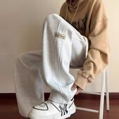高街百搭复古直筒运动阔腿裤 Mens Sweatpants男秋冬潮流美式