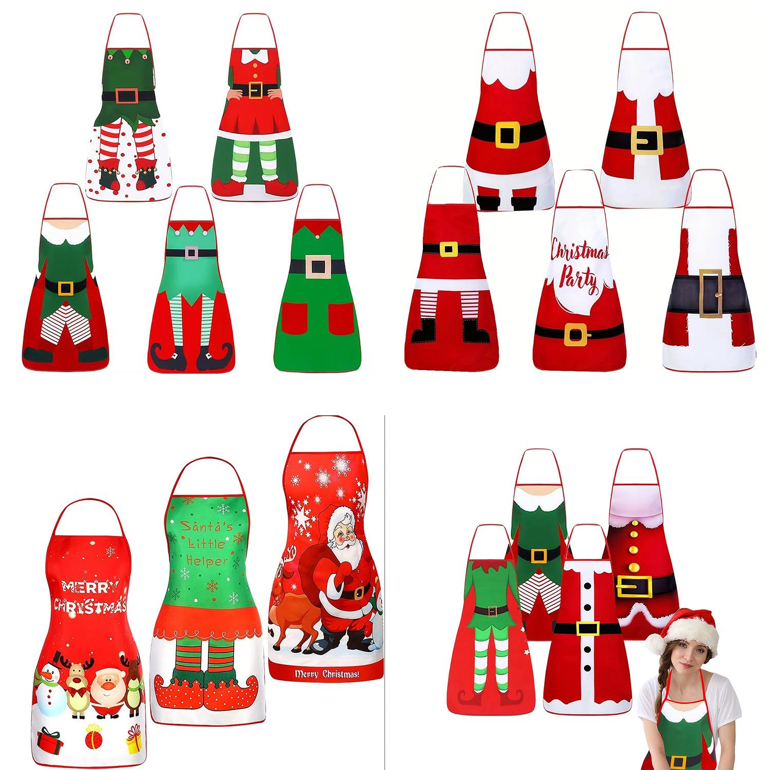 Christmas creative funny apron set cover up圣诞节搞怪围裙