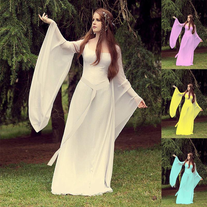 Halloween Big Solid Color Long Dress Display欧美纯色长裙