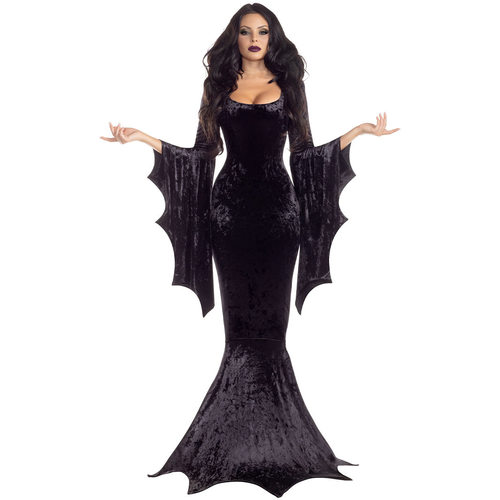 Halloween Gothic Bat Ghost Bride Dress 万圣节蝙蝠鬼新娘长裙
