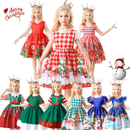 Christmas Children's Clothing Dress Performance Dress连衣裙