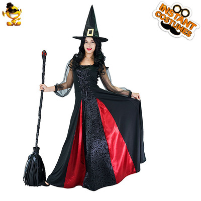 Halloween Adult Evil Witch Costume万圣节成人邪恶女巫服表演服