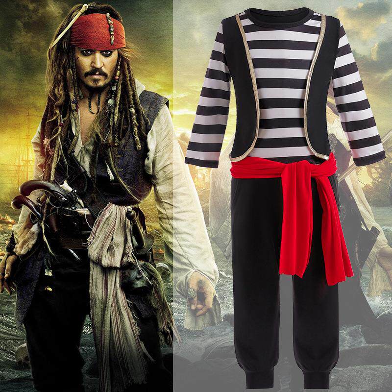 Pirate Captain Boys' Two Piece Halloween Set海盗万圣节扮演服
