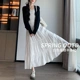skirt白色半身裙春季 White 蛋糕裙 spring long midi skirt