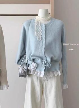 Women's cardigan with two fake pieces假两件毛衣女开衫
