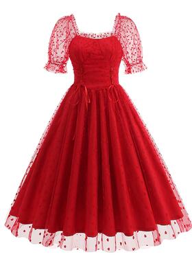 Women's Dress Valentine's Day Dress Princess Dress欧美连衣裙