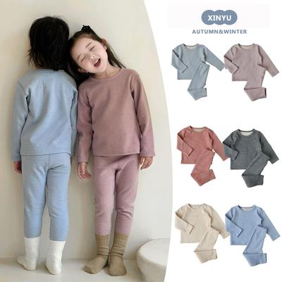 Children's Winter Home Sleepwear Sets宝宝秋衣秋裤保暖内衣睡